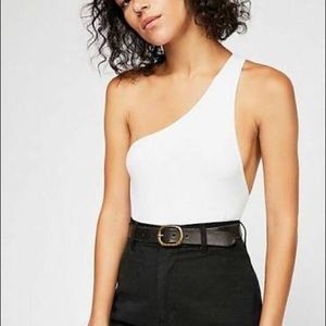 Free People One Shoulder Backless Bodysuit